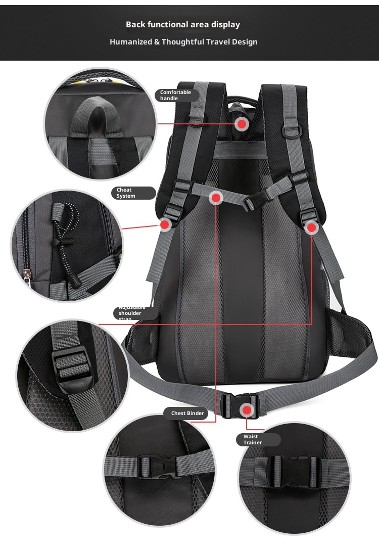 ActiveGo Outdoor Capacity Hiking Waterproof Wear-resistant Travel Bag Large Multifunctional Trekking Luggage Backpack Off-road_voghion.com