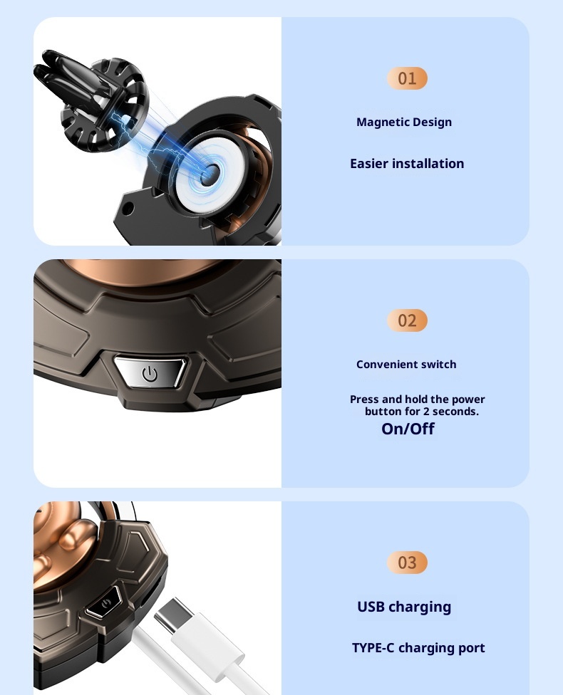 Geräuschaufnahme, Raumluft, Duft aus der Lüftungsöffnung, Autoinnenraum, Rhythmuslicht, leuchtende Brille, Bärendekoration_voghion.com