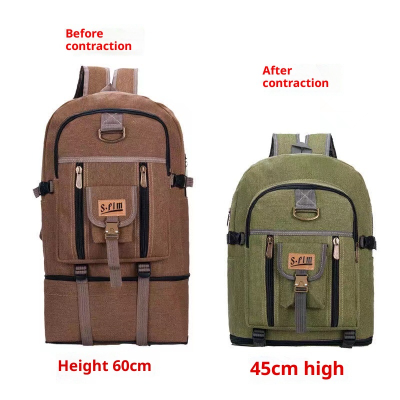 ActiveGo Rucksack aus Canvas mit extra großem Fassungsvermögen für Herren, Outdoor-Aktivitäten wie Wandern und Reisen – ideal als Sportrucksack mit erweiterbarem Design._voghion.com