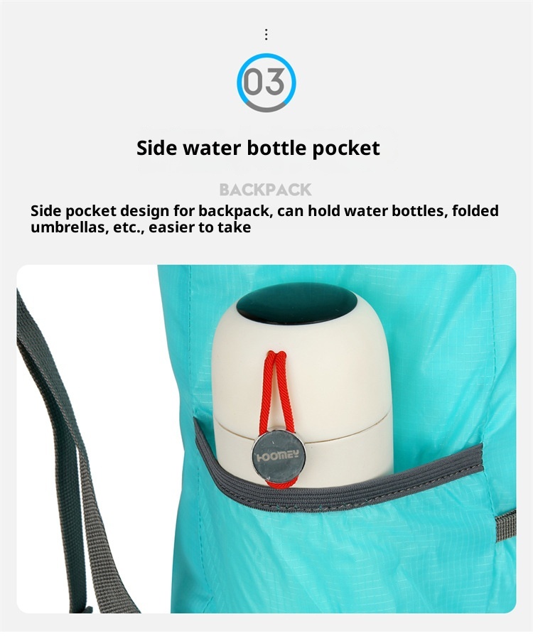 Sac à dos ActiveGo Warneheim Outdoor Sports, couleur unie, grande capacité, fermeture éclair, léger, pliable et résistant à l'eau_voghion.com