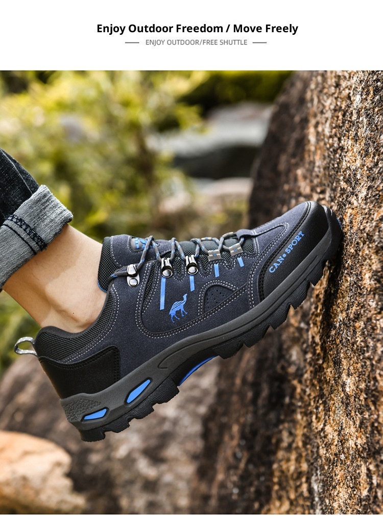 ActiveGo Cross-Border Plus Size Couple Autumn Winter Men's Fashion Outdoor Hik Low-Top Lace-Up Casual Trekk Shoes_voghion.com
