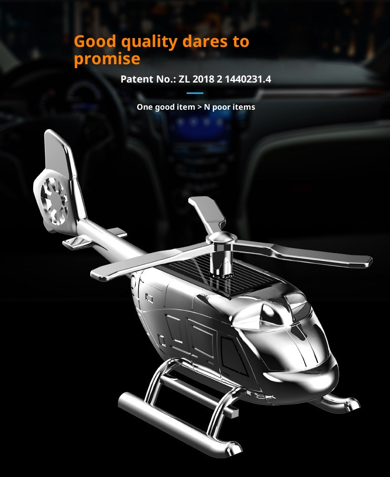 Kreativer, drehbarer Hubschrauber-Lufterfrischer aus Aluminiumlegierung für das Armaturenbrett – ein echter Hingucker für den Autoinnenraum._voghion.com