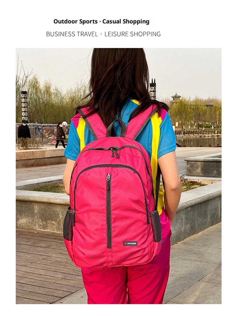 ActiveGo 2024 Spring New Outdoor Casual Sports Backpack Lightweight Large Capacity Folding Bag Dropshipping_voghion.com