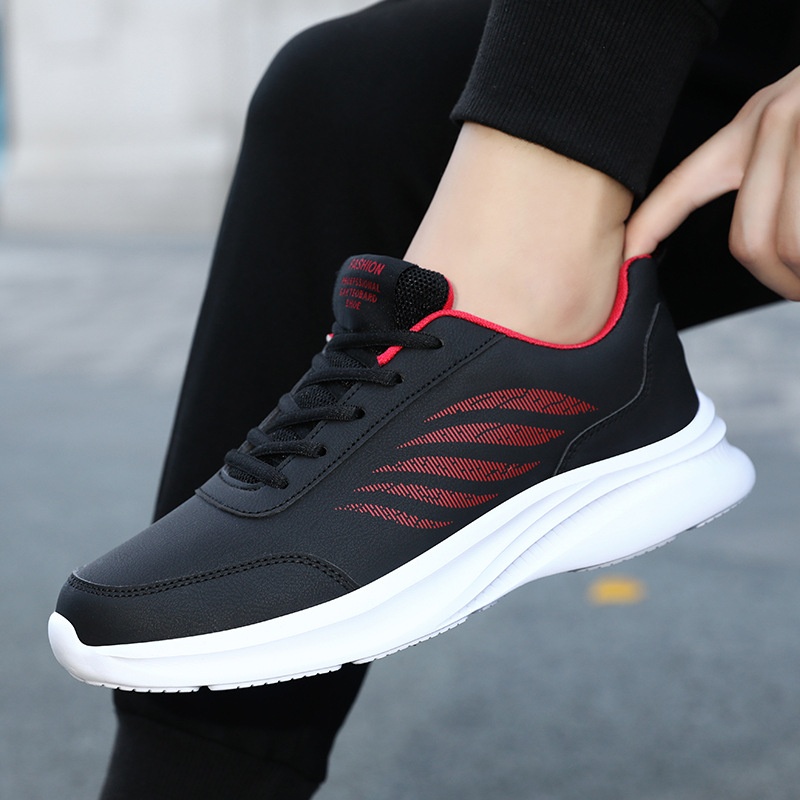 ActiveGo Herren Winter-Sneaker aus Leder, wasserdicht, sportlich, weiche Sohle, rutschfest, für Arbeit, Freizeit, Laufen, Frühling, Einzelschuhe_voghion.com