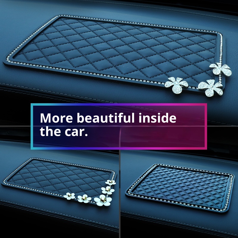 Rutschfeste Strassmatte mit Federdekor für die Mittelkonsole im Auto – Neuware_voghion.com