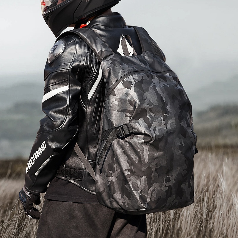 ActiveGo Helm auf Lager Outdoor-Sportarten Reiten Großer Fassungsvermögen Multifunktionaler wasserdichter Rucksack Pendler Motorrad Schultasche_voghion.com