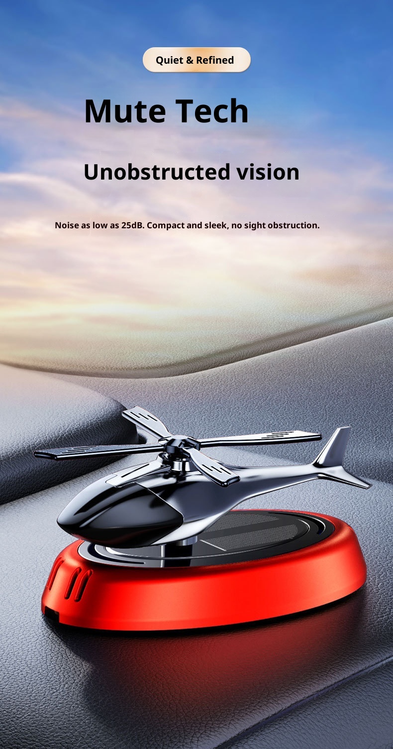 Ornamento di profumo per aromaterapia a forma di elicottero solare, profumo fresco, deodorante per interni auto a lunga durata, decorazione di alta qualità_voghion.com