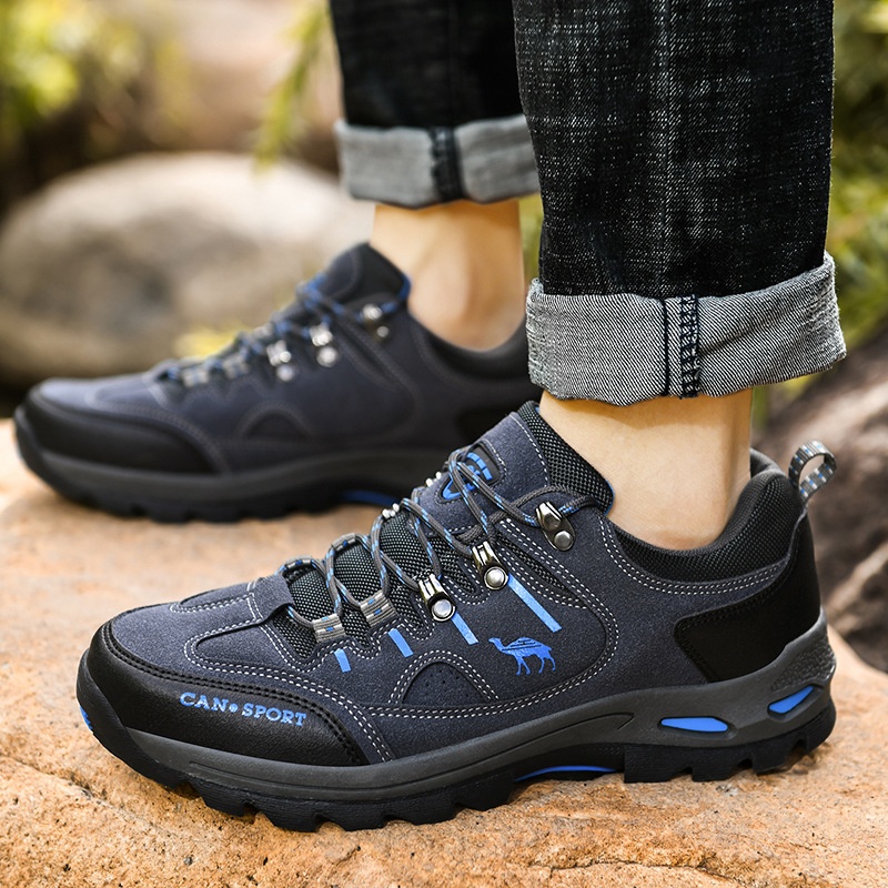ActiveGo Cross-Border Plus Size Couple Autumn Winter Men's Fashion Outdoor Hik Low-Top Lace-Up Casual Trekk Shoes_voghion.com