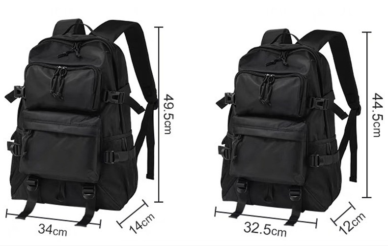 ActiveGo Large Capacity Lightweight Outdoor Hiking For College Students Men's Travel Backpack Black Waterproof Portable Cycling_voghion.com