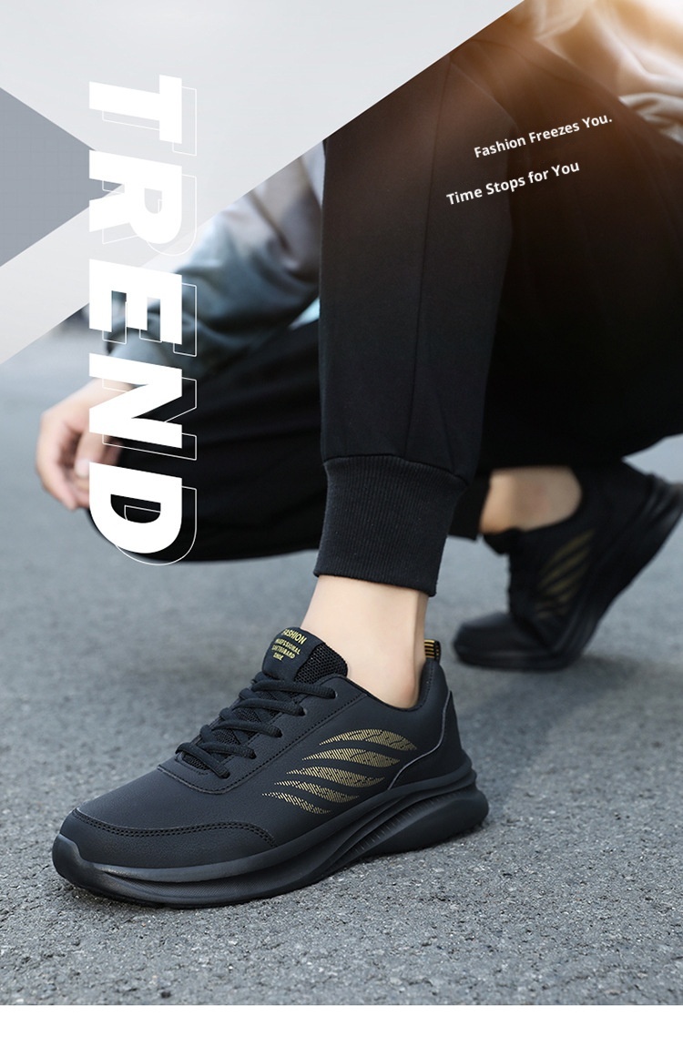 ActiveGo Herren Winter-Sneaker aus Leder, wasserdicht, sportlich, weiche Sohle, rutschfest, für Arbeit, Freizeit, Laufen, Frühling, Einzelschuhe_voghion.com