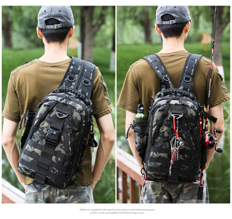 ActiveGo Lure Large Capacity Tactical Backpack For Men Multifunctional Outdoor Travel Hiking Cycling Camouflage Single And Double_voghion.com
