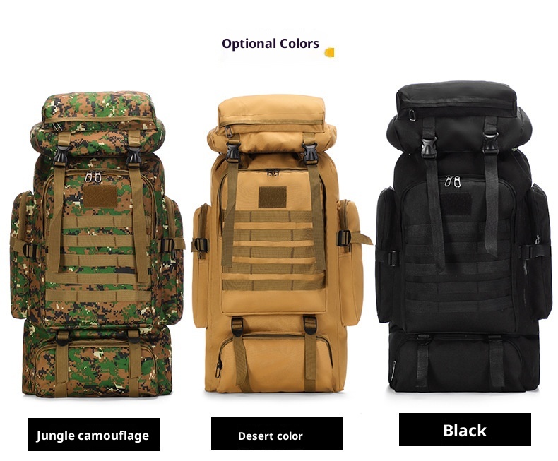 ActiveGo 80L Large Capacity Waterproof Camouflage Hiking Bag Casual Tactical Outdoor Sports Trekking Travel Backpack_voghion.com