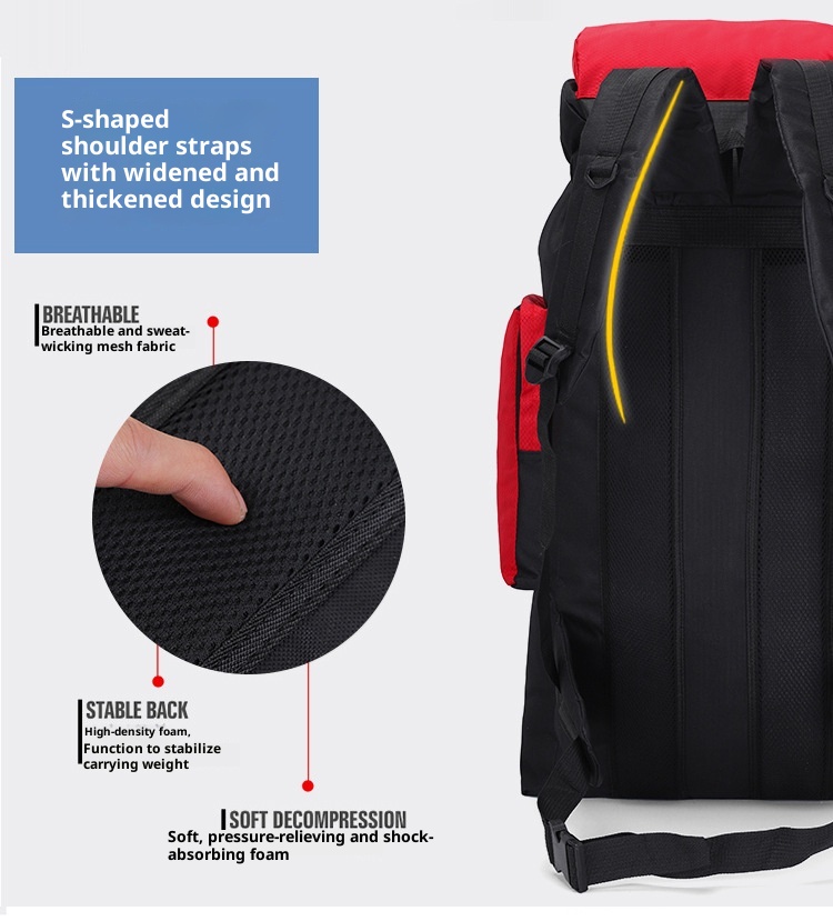 ActiveGo Nuovo zaino da 80 litri per escursioni all'aperto, grande capacità, per uomini e donne, per trekking, sport, tempo libero, viaggi_voghion.com