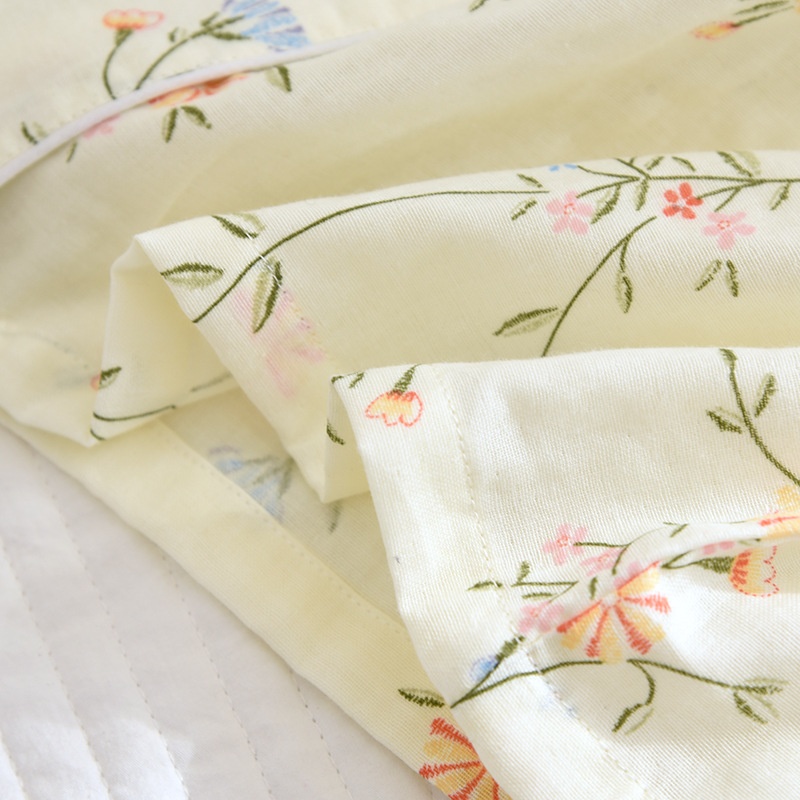 ChicShe, nuovo pigiama da donna in garza a doppio strato, con maniche sottili e pantaloni lunghi, stile giapponese, cardigan in cotone, set da casa primaverile ed estivo_voghion.com