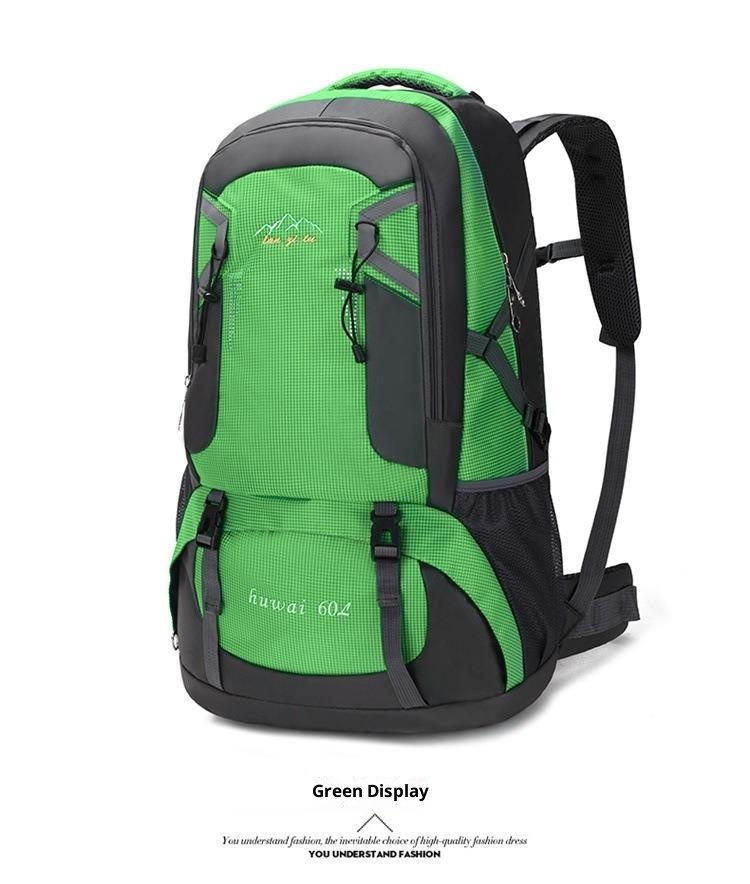 ActiveGo 60L Large Capacity Outdoor Hiking Water-Resistant Nylon Bag Couple Casual Sports Travel Backpack_voghion.com