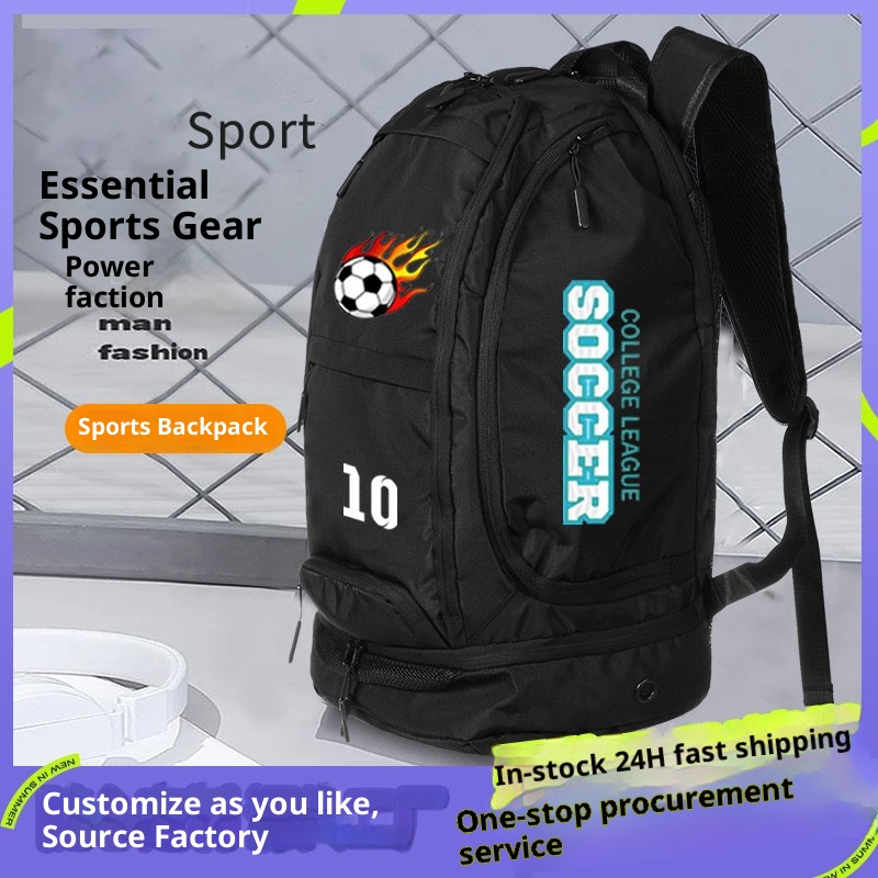 ActiveGo Large Capacity Travel Dry Wet Separation Outdoor Sports Fitness Men Basketball Backpack Football Bag Independent Shoe_voghion.com