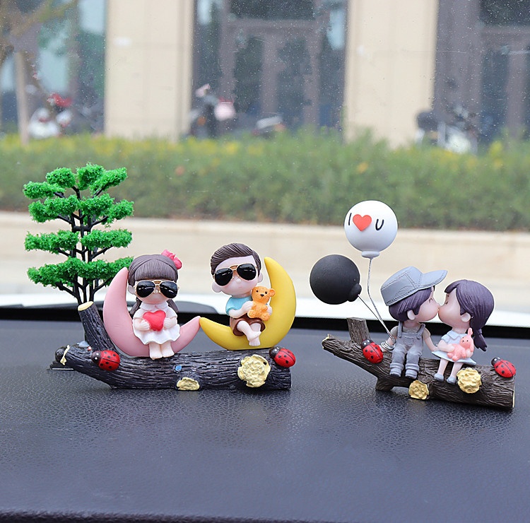 2025 Neue Armaturenbrett-Dekorationen mit niedlichem Baumzweig-Paar, kleine Auto-Ornamente, Geständnisballons_voghion.com