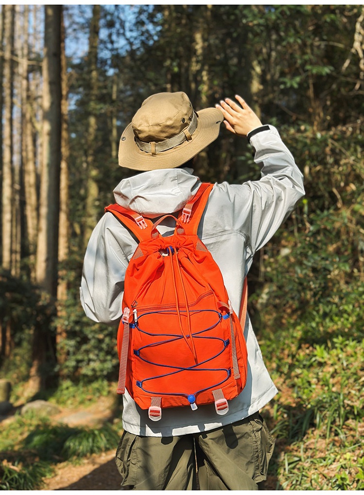 ActiveGo Cross-border Lightweight Men's Drawstring Large Capacity Outdoor Travel Backpack, Women's College Student Backpack_voghion.com