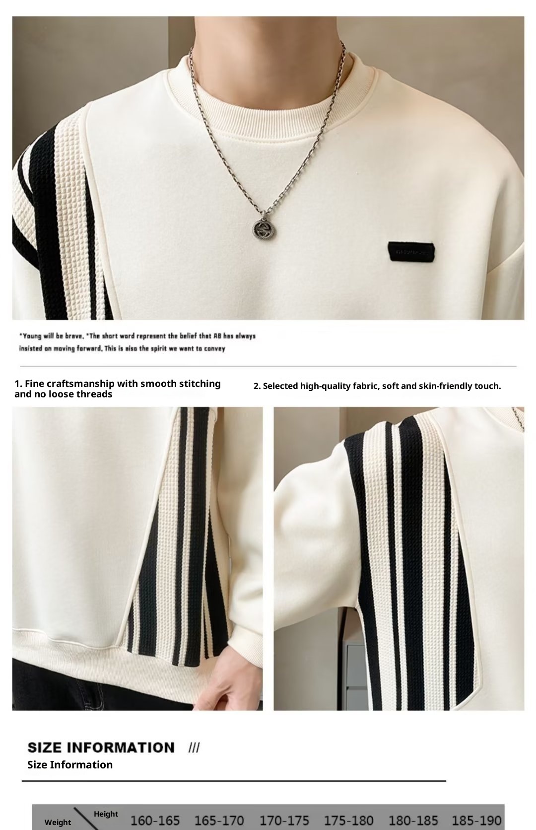 boy Boy Crew Neck Sweatshirt Spring Autumn Fleece Thickened Men's Top 2023 New T-Shirt Long Sleeve Early Winter Jacket_voghion.com