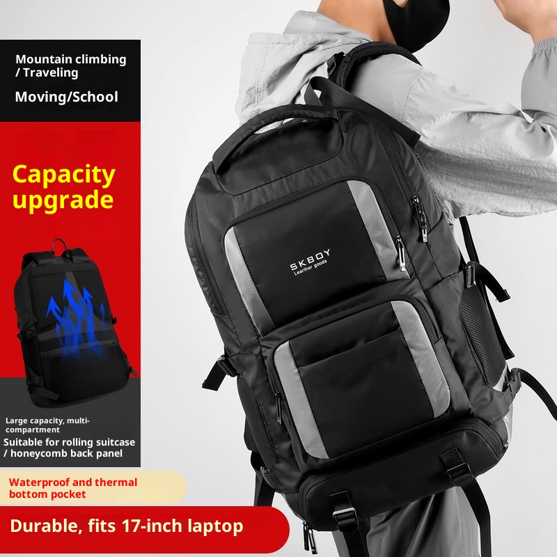 Zaino da viaggio per computer da uomo ActiveGo, borsa da viaggio per alpinismo e attività all'aperto, grande capacità_voghion.com