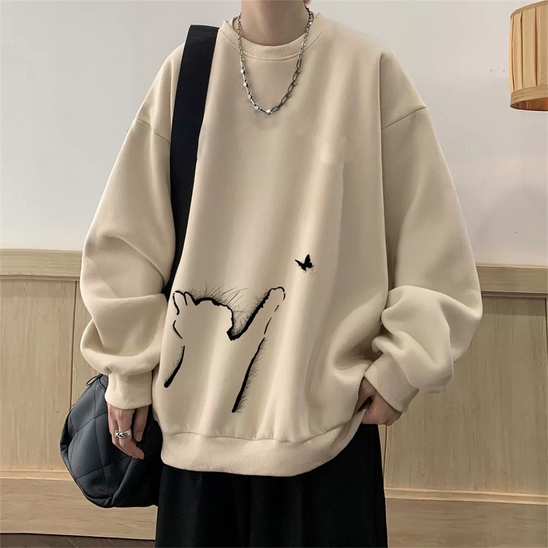 ragazzo Ragazzo Felpa invernale Nuova tendenza Stile americano Largo Girocollo Versatile Unisex Abbigliamento autunnale Esportazione all'ingrosso_voghion.com