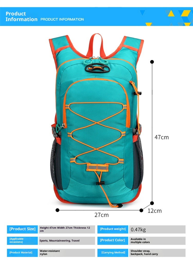 ActiveGo 2025 Cross-Border New Waterproof Cycling Travel Large Capacity Wear-Resistant Sports Polyester Outdoor Backpack_voghion.com