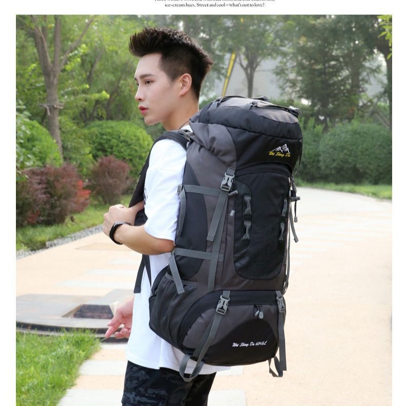 Zaino da viaggio per uomo ActiveGo, grande capacità, doppio spallaccio, impermeabile, per trekking, campeggio, escursioni, sport_voghion.com