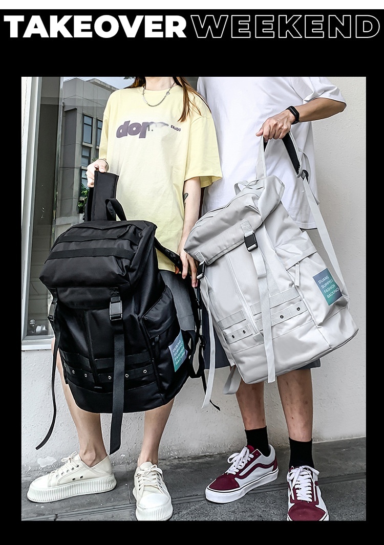 ActiveGo Street Fashion Trendy Backpack For Men And Women, College Students Ski Simple Practical Casual Bag, Large Capacity_voghion.com