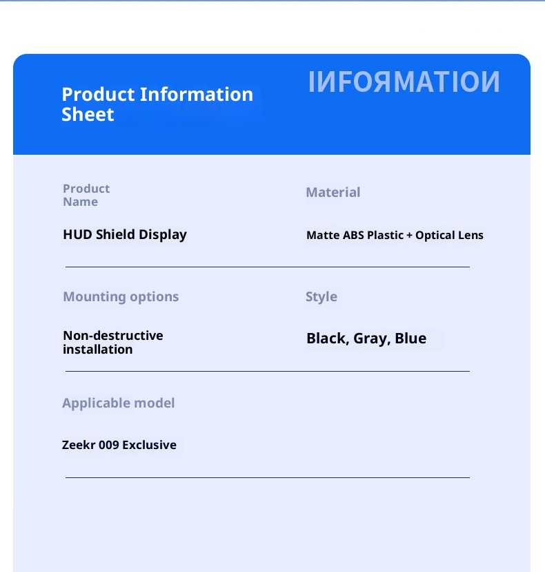 Compatible With 24 Models Of JiKrypton 009 Curved Fifth Generation Head-Up Display Protective Cover Dashboard HUD Car_voghion.com