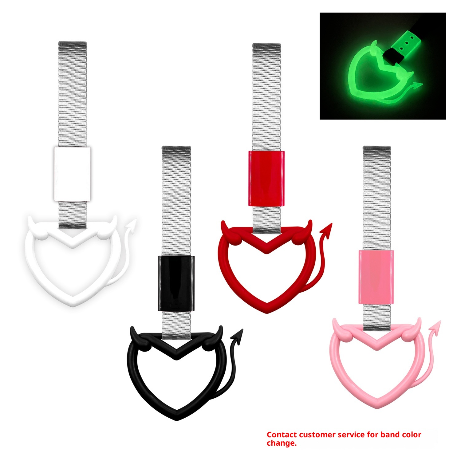 Decorazione diretta dalla fabbrica, nuova, corno da diavolo, tiraggio posteriore, labbro, interno, pendente, anello, auto modificata_voghion.com