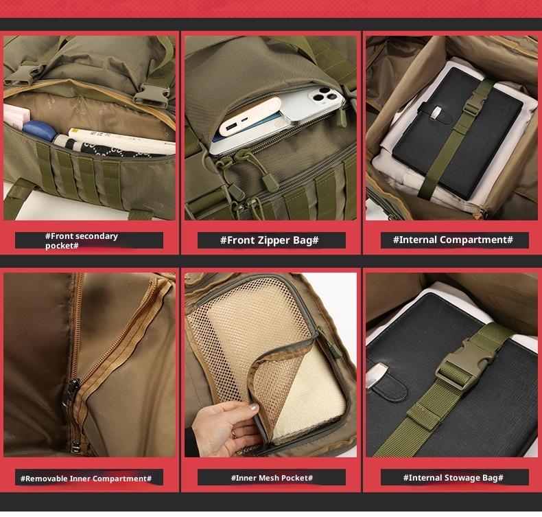 ActiveGo Camouflage Capacity Multifunctional Handheld Large Hiking Climbing Bag Outdoor Travel Backpack_voghion.com