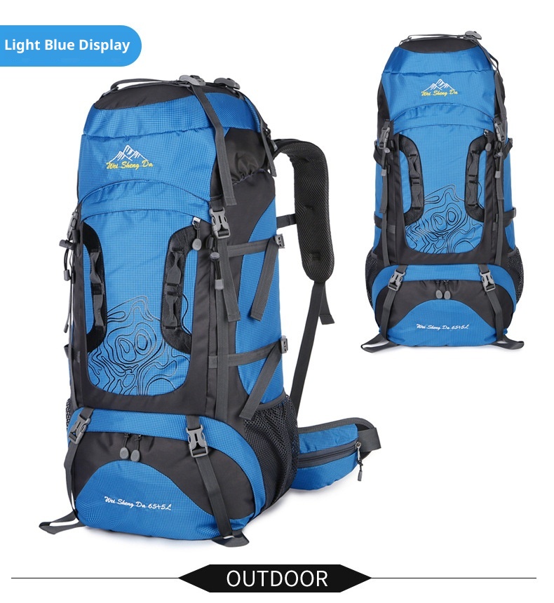 Zaino da viaggio per uomo ActiveGo, grande capacità, doppio spallaccio, impermeabile, per trekking, campeggio, escursioni, sport_voghion.com