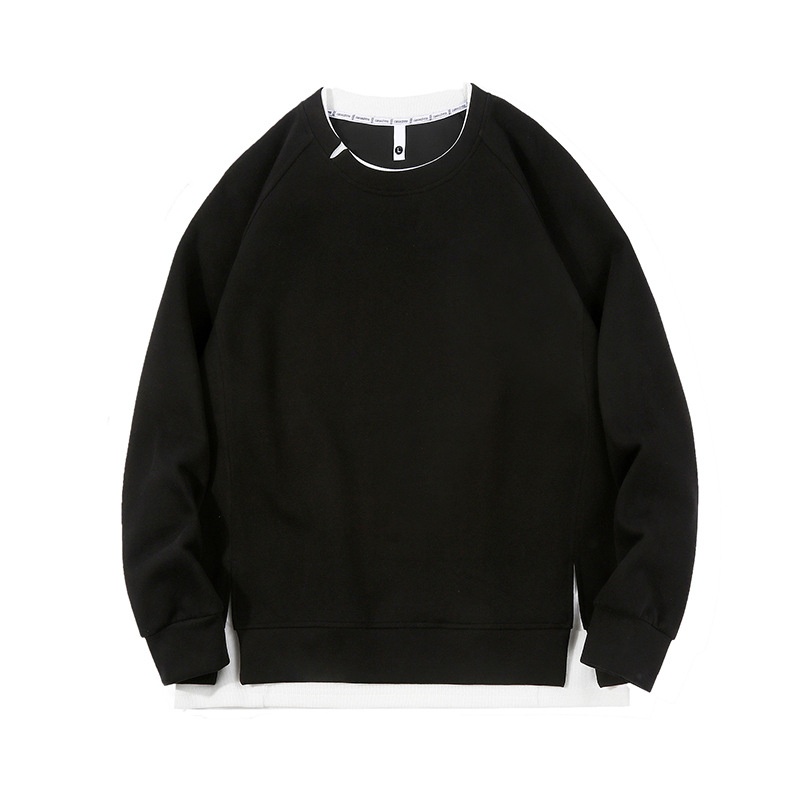 Sweat-shirt deux pièces à col rond en polaire épaisse et ample à manches longues pour homme, modèle Boy Autumn Kun Hai Peng Yun_voghion.com
