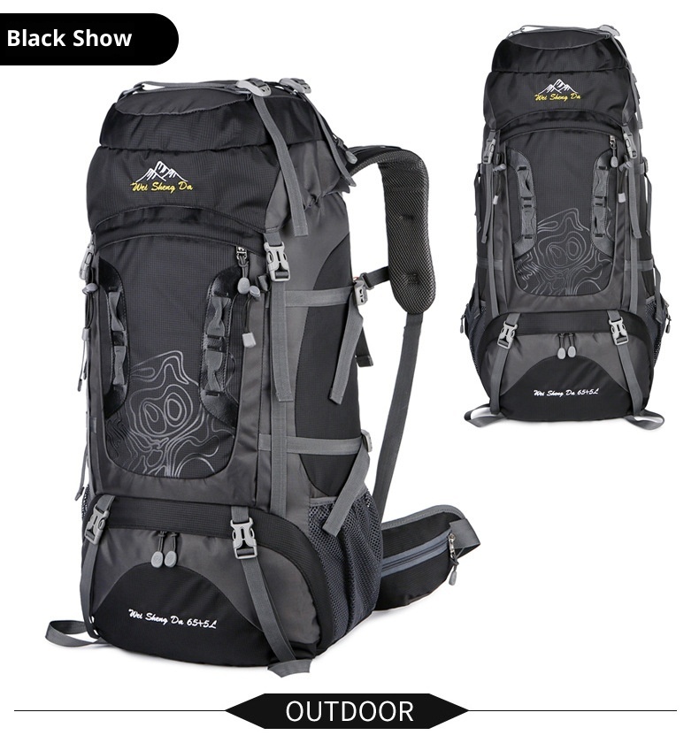 Zaino da viaggio per uomo ActiveGo, grande capacità, doppio spallaccio, impermeabile, per trekking, campeggio, escursioni, sport_voghion.com