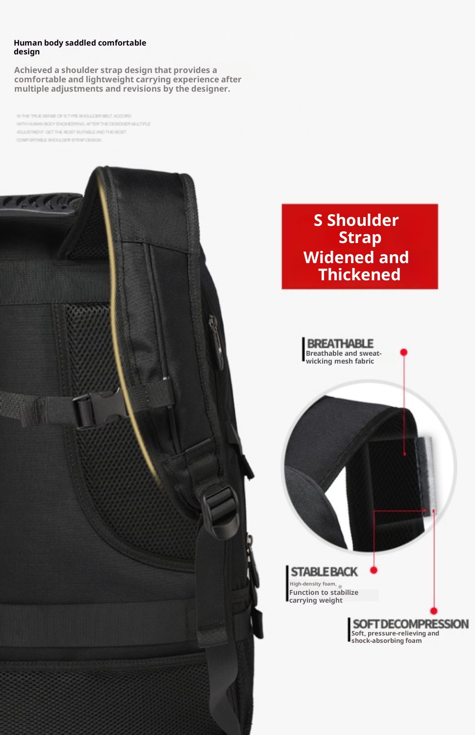 Zaino da viaggio per uomo ActiveGo, grande capacità, impermeabile, per escursioni, viaggi d'affari, casual_voghion.com