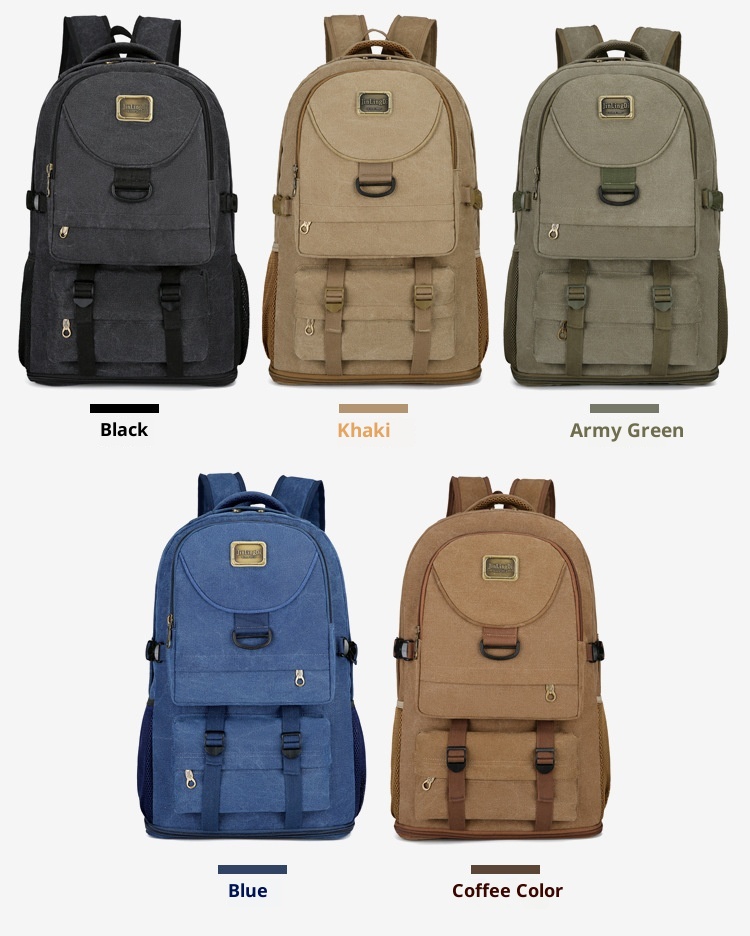 ActiveGo New Large Capacity Backpack Thickened Canvas Luggage Men And Women Mountaineering Lightweight Travel Working Outdoor Bag_voghion.com