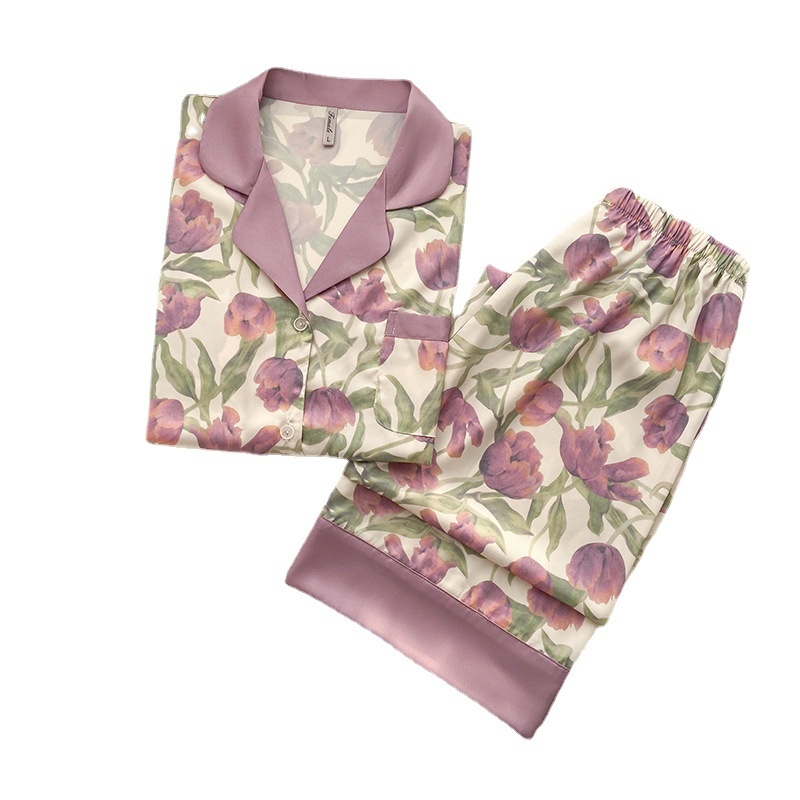 Pigiama ChicShe Tulip da donna, dolce e di alta qualità, per la casa, 2024, nuovo set primavera e autunno a maniche lunghe, adatto per abbigliamento esterno_voghion.com