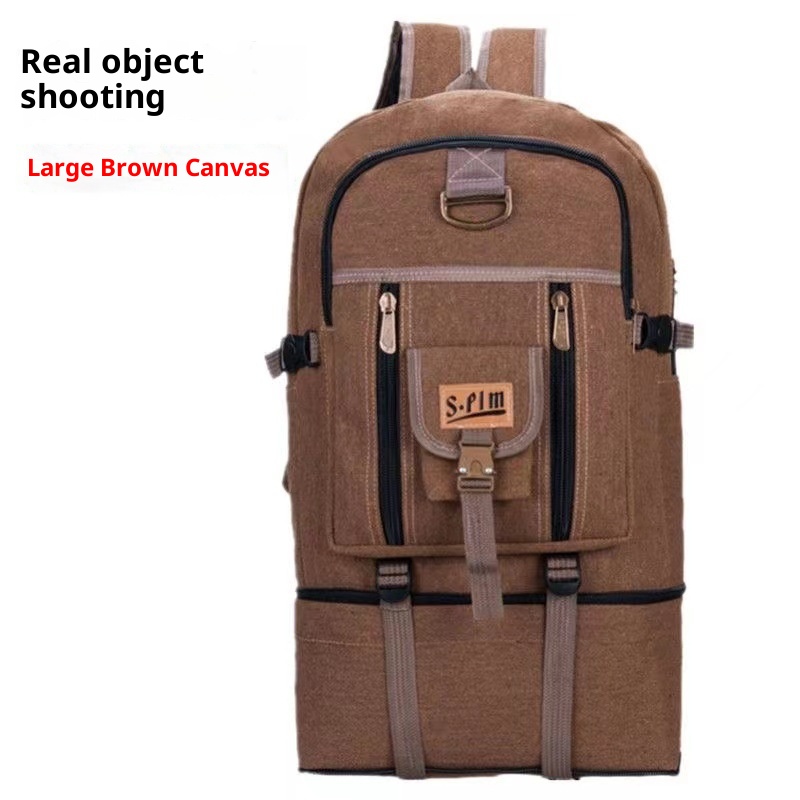 ActiveGo Rucksack aus Canvas mit extra großem Fassungsvermögen für Herren, Outdoor-Aktivitäten wie Wandern und Reisen – ideal als Sportrucksack mit erweiterbarem Design._voghion.com