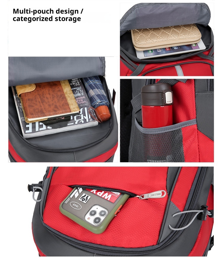 ActiveGo Outdoor Hiking For Men, Extra Large Capacity Camping Storage Backpack, Water-Resistant Leisure Travel Work Backpack_voghion.com