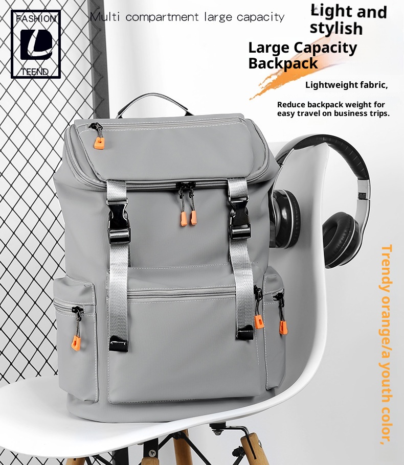 Sac à dos ActiveGo pour homme, grande capacité, idéal pour les voyages, la randonnée et les activités de plein air. Parfait pour un look business décontracté._voghion.com