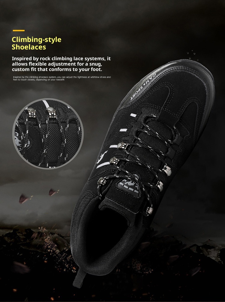 ActiveGo Cross-Border Plus Size Couple Autumn Winter Men's Fashion Outdoor Hik Low-Top Lace-Up Casual Trekk Shoes_voghion.com