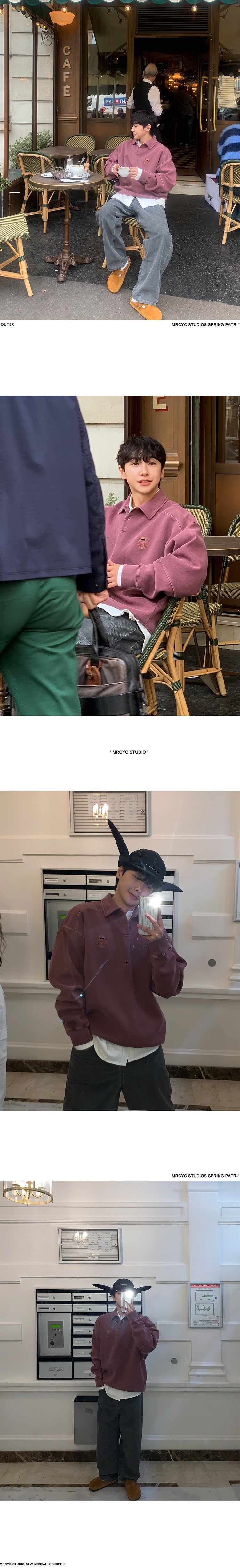 boy Boy MYQ Design Sense Turn-down Collar Pullover Sweatshirt For Men Spring Loose Embroidered Top Korean Style Trendy Long_voghion.com