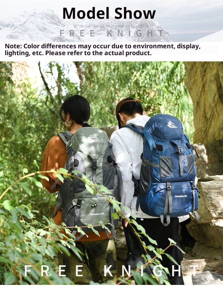 Zaino da alpinismo professionale ActiveGo da 50 litri, sportivo, unisex, di grande capacità, leggero, per escursionismo, arrampicata, viaggio_voghion.com