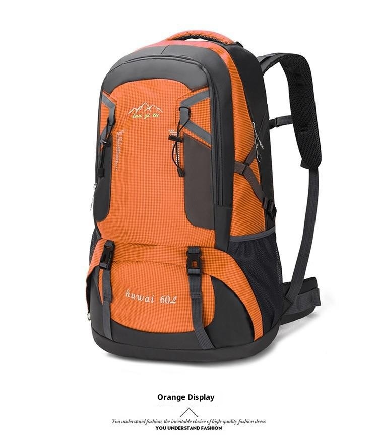 ActiveGo 60L Large Capacity Outdoor Hiking Water-Resistant Nylon Bag Couple Casual Sports Travel Backpack_voghion.com