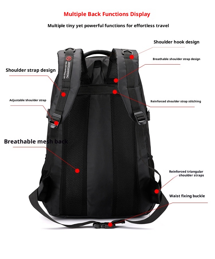 ActiveGo Outdoor Men Large Capacity Lightweight Casual Hiking Backpack Women Waterproof Travel Mountaineering Bag_voghion.com
