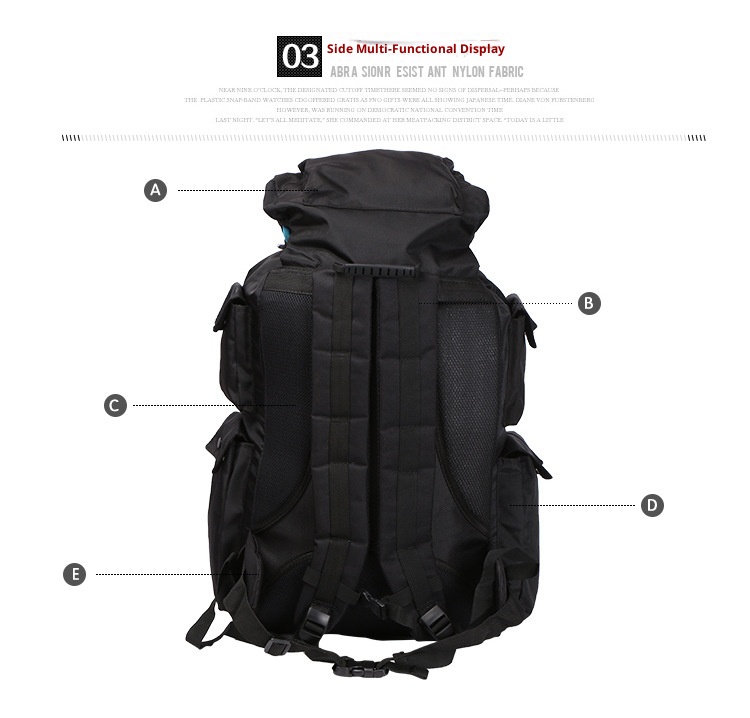Sac à dos multifonctionnel de voyage léger ActiveGo Outdoor Sports Mountaineering pour homme, grande capacité, idéal pour l'école_voghion.com