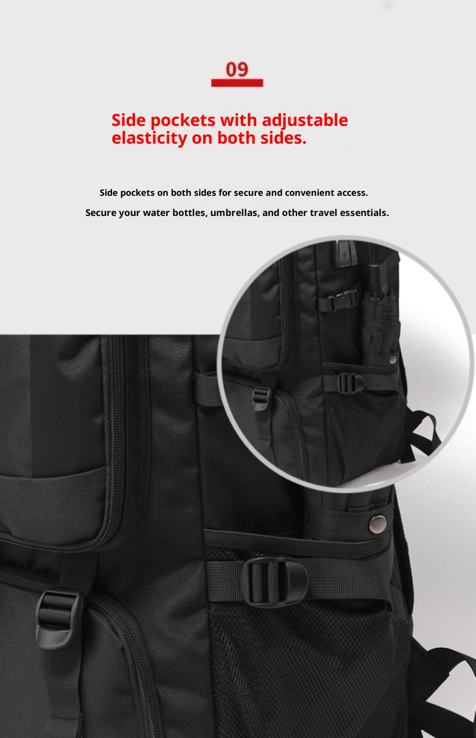 Zaino da viaggio per uomo ActiveGo, grande capacità, impermeabile, per escursioni, viaggi d'affari, casual_voghion.com