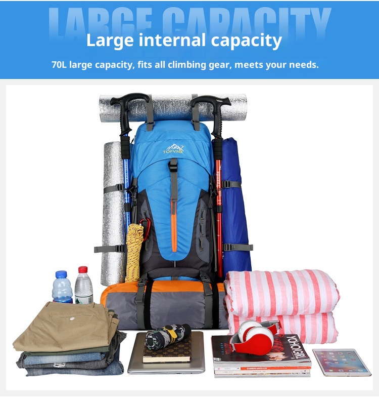 Sac à dos de randonnée ActiveGo Outdoor grande capacité pour hommes et femmes, idéal pour les voyages et le rangement. Vente en gros._voghion.com