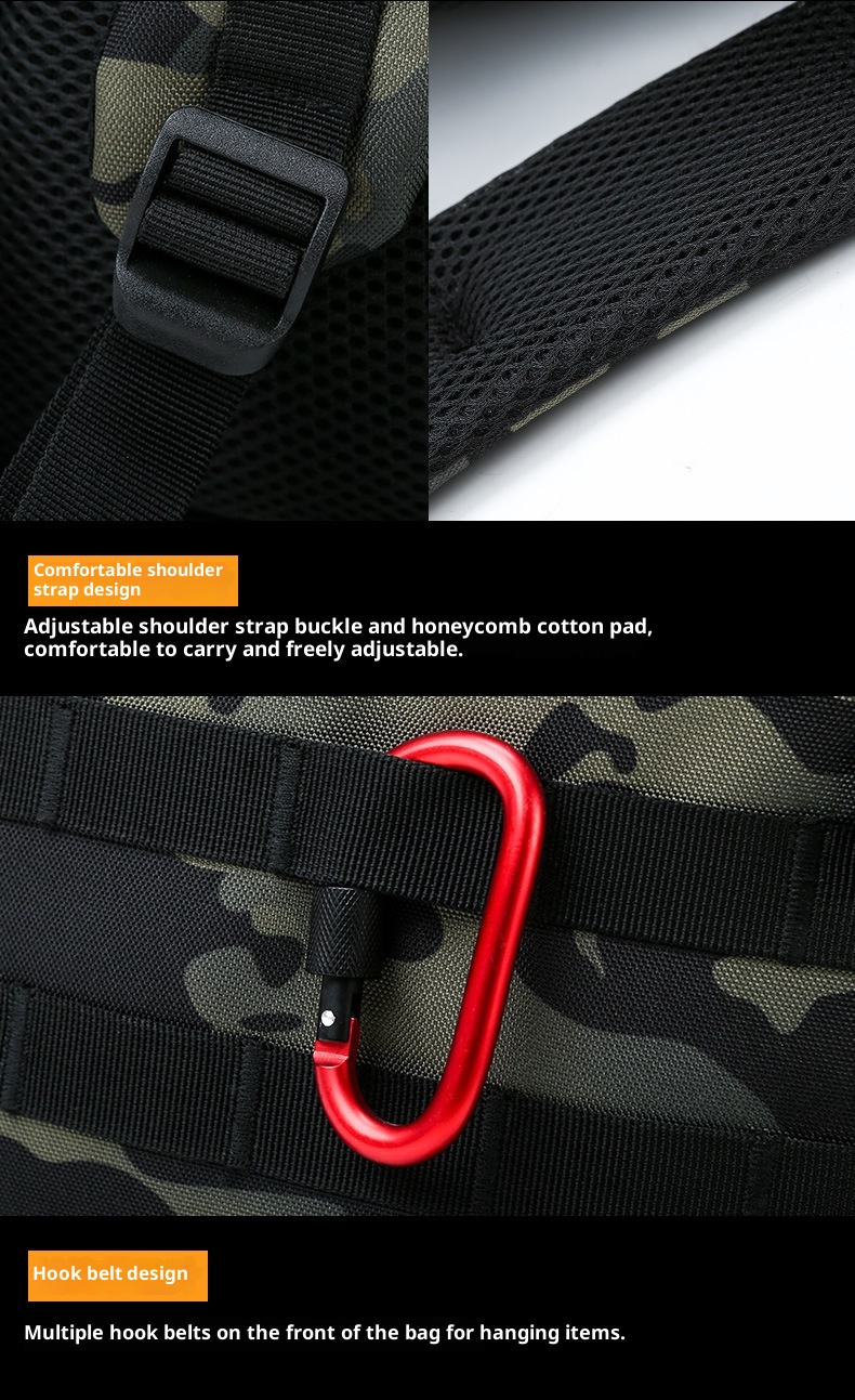ActiveGo Men Outdoor Tactical Backpack Mountaineering Large Capacity Sports Camouflage School Camping Luggage Bag Air Cushion_voghion.com
