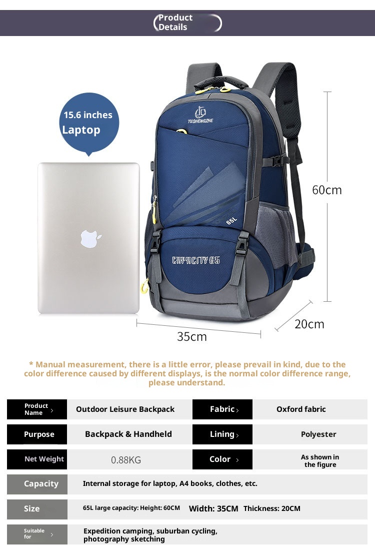 ActiveGo Waterproof And Wear-resistant Large Capacity New Hiking Camping Travel Mountaineering Bag Outdoor Backpack_voghion.com